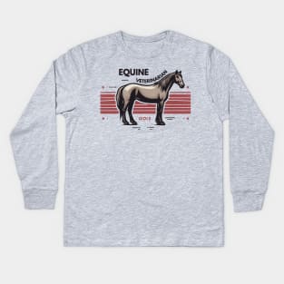 Equine Veterinarian Kids Long Sleeve T-Shirt